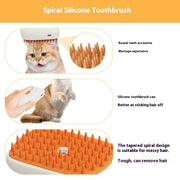 USB Rechargeable Pet Steam Brush – Spray Massage Grooming Comb for Dogs & Cats — 3