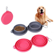 Foldable Double Pet Bowl – Portable Food & Water Bowl for Dogs & Cats — 9