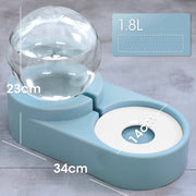 1.8L Automatic Pet Water Fountain & Food Bowl – Gravity Feeder for Dogs & Cats — 3