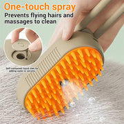 3-in-1 Electric Pet Steam Brush Electric Steam Pet Grooming Comb — 3