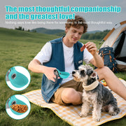 Portable Stainless Steel Dog Water Bottle with Built-in Bowl | 10oz Leak-Proof Travel Water Dispenser for Dogs & Cats | No-Spill Pet Water Bottle for Walking, Hiking & Travel — 6