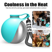 Portable Stainless Steel Dog Water Bottle with Built-in Bowl | 10oz Leak-Proof Travel Water Dispenser for Dogs & Cats | No-Spill Pet Water Bottle for Walking, Hiking & Travel — 7