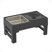 Adjustable Raised Double Dog Bowl – Stainless Steel Food & Water Feeder — 7