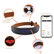 LED Display Dog Harness – Adjustable Reflective Safety Harness — 8