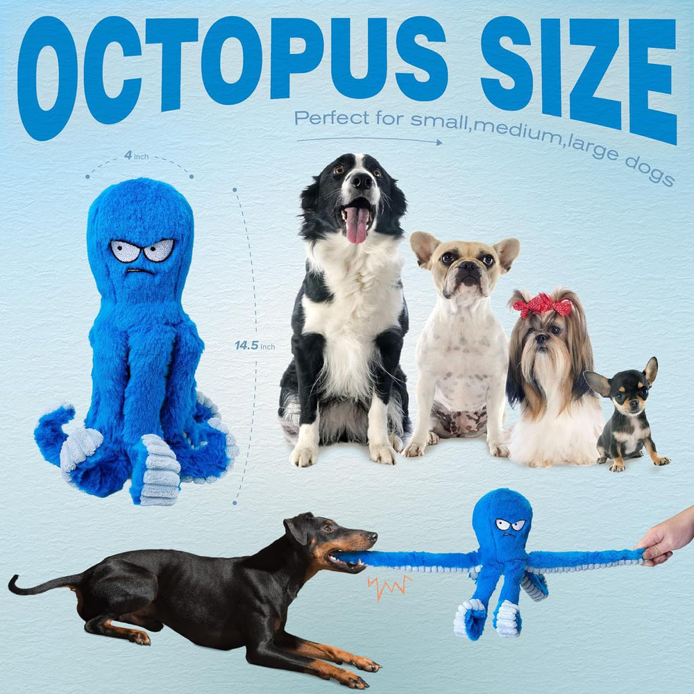 Tough Plush Dog Toy – Interactive Squeaky Tug & Chew Toy