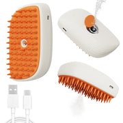USB Rechargeable Pet Steam Brush – Spray Massage Grooming Comb for Dogs & Cats — 4