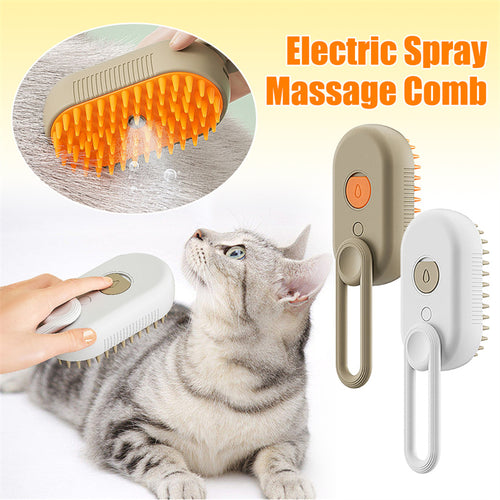 3-in-1 Electric Pet Steam Brush Electric Steam Pet Grooming Comb