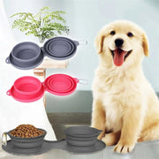Foldable Double Pet Bowl – Portable Food & Water Bowl for Dogs & Cats — 2