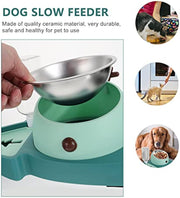 2-in-1 Slow Feeder Dog Bowl with Water Tray | Anti-Choke Pet Food Bowl | Detachable Non-Slip Feeding Bowl for Dogs & Cats — 9