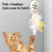 Cat Teaser Wand Steel Wire Dragon Cat Toy With Bell Fish Interactive Bite Resistant Durable Self Amusing Pet Toy For Cats — 3