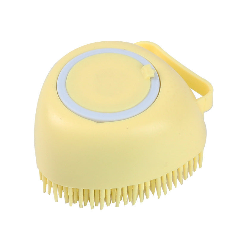 Silicone Pet Bath Brush – Soft Grooming & Massage Brush for Dogs & Cats