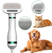 Pet Hair Dryer Comb – 2-in-1 Grooming & Drying Brush for Dogs & Cats — 2