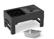Adjustable Raised Double Dog Bowl – Stainless Steel Food & Water Feeder — 13