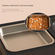 Adjustable Raised Double Dog Bowl – Stainless Steel Food & Water Feeder — 8