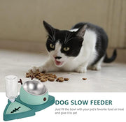 2-in-1 Slow Feeder Dog Bowl with Water Tray | Anti-Choke Pet Food Bowl | Detachable Non-Slip Feeding Bowl for Dogs & Cats — 8